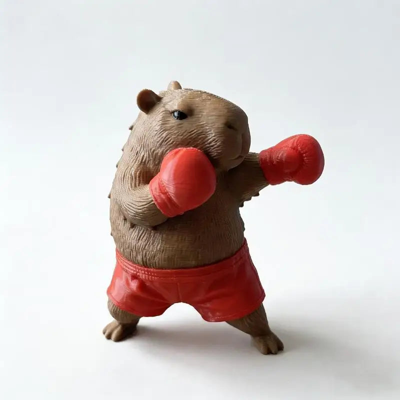 Mini Boxing Capybara Figurine | Cute PLA Collectible Desk Ornament Collectible Figurine Nixie