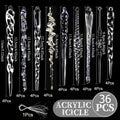 36PCS Clear Acrylic Icicle Christmas Ornaments – 9 Styles Christmas Ornaments Nixie 36PCS - 9 style