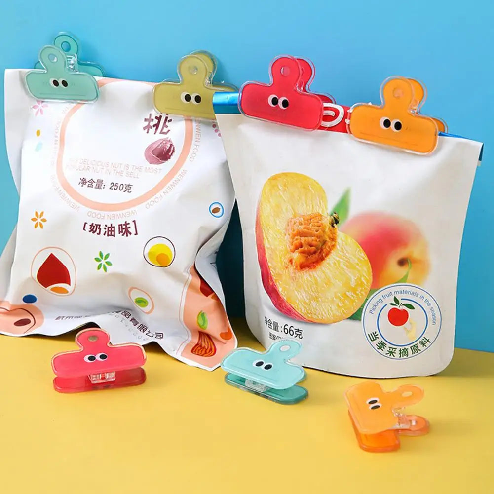 Cute Big-Eye Acrylic Bag Clips – Strong Grip Snack & Paper Clamps Bag Clips Nixie