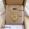 Women's Gold Heart Pendant Necklace – Stainless Steel Choker Pendant Necklace Nixie XL2606-570