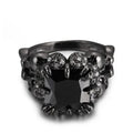 Men's Black Crystal Zircon Skull Ring | Punk Jewelry Sizes 6–11 Fashion Skull Ring Nixie black 2