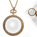 10X Magnifying Glass Necklace | Vintage Pendant 40mm Lens Magnifier Pendant Necklace Nixie Gold