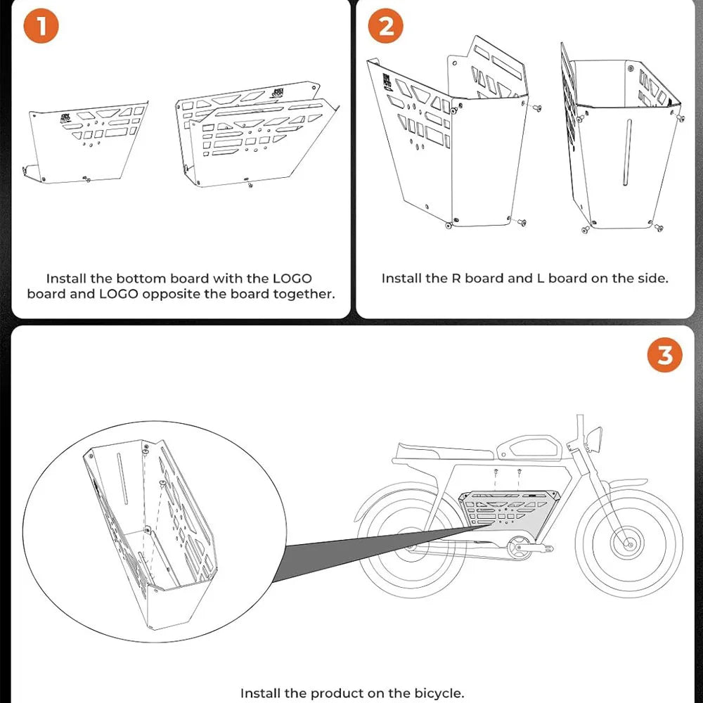 KEMITOUR Aluminum Storage Basket for Super73 S2 Electric Bike E-Bike Cargo Basket Nixie
