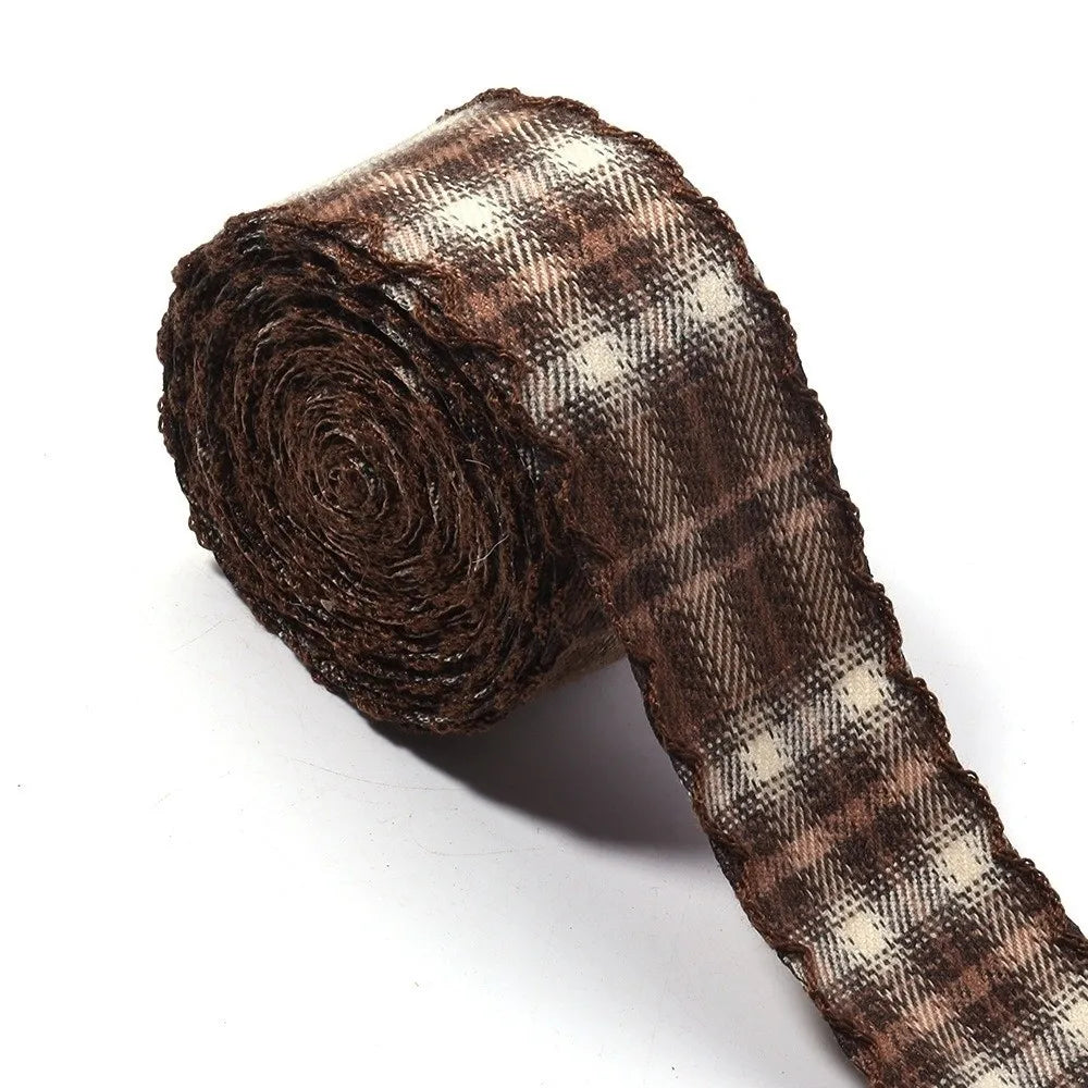 Plaid Wavy Edge Ribbon – British Style DIY Sewing & Gift Wrap Craft Ribbon Nixie