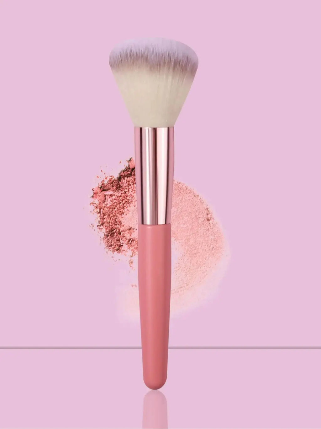Pink Wooden Handle Makeup Brush – Blush, Contour & Highlighter Makeup Brush Nixie Pink