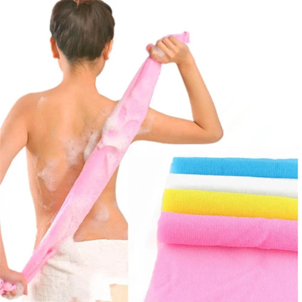 Nylon Long Back Scrubber Exfoliating Bath Sponge Net 90cm Bath Scrubber Net Nixie