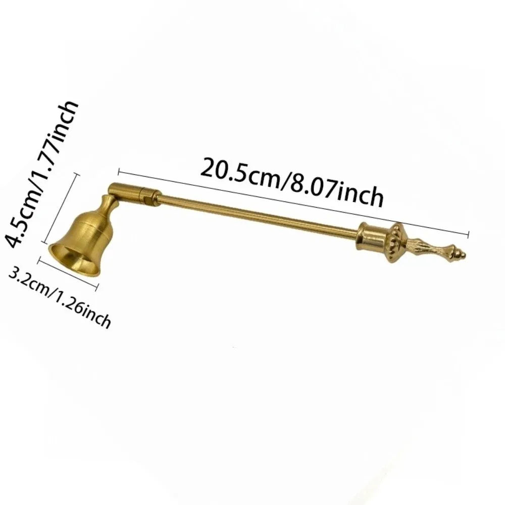 Bell-Shaped Metal Candle Snuffer Long Handle – Gold Home Décor Candle Snuffer Nixie Type A-L