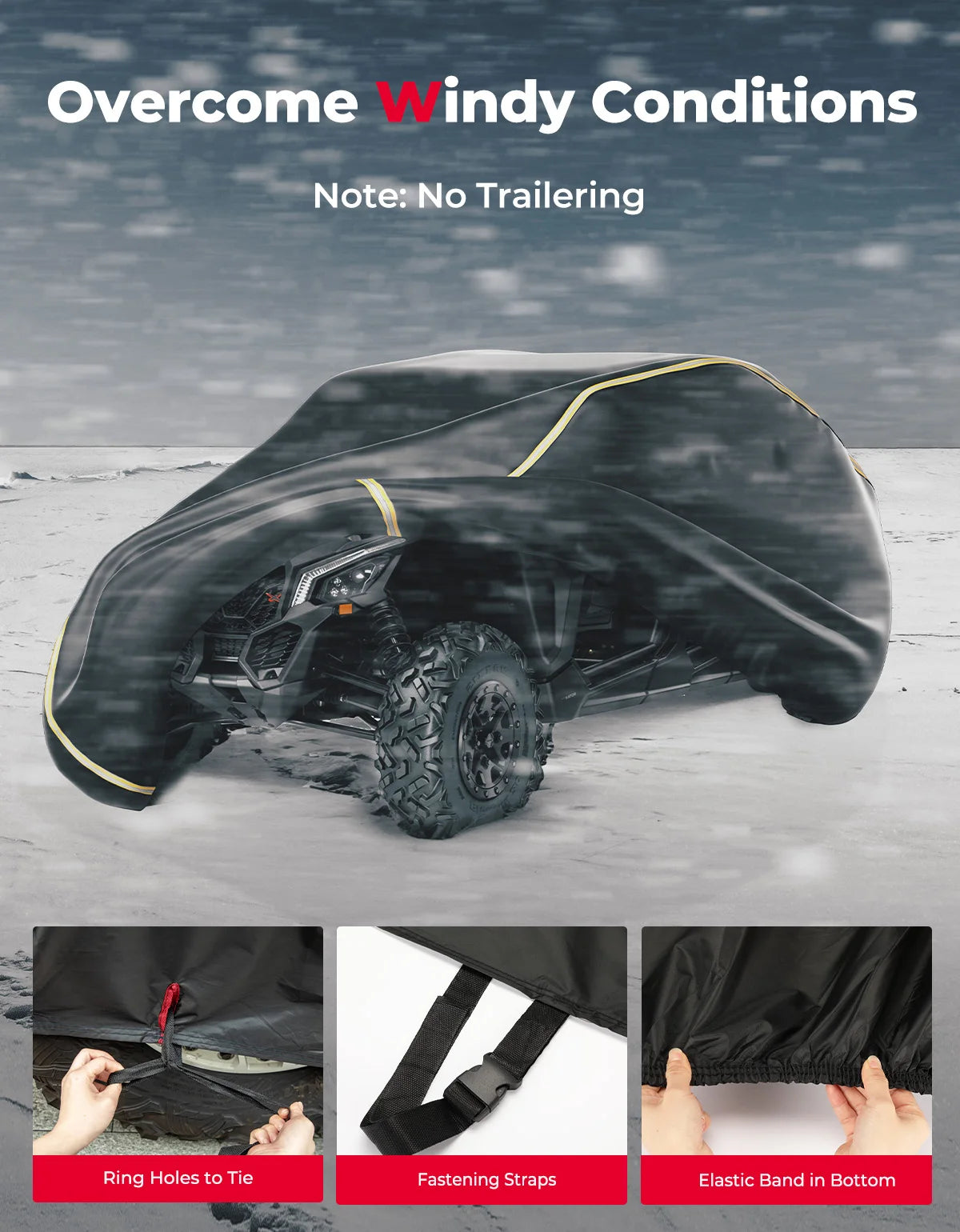 KEMIMOTO Can-Am Maverick X3 MAX Waterproof UTV Cover 4-Seater UTV Cover Nixie