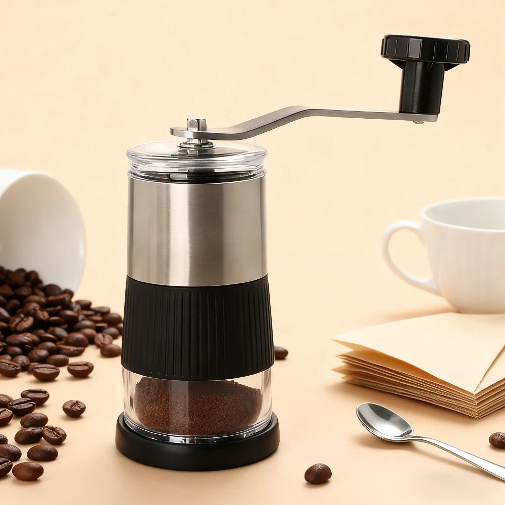 Mini Manual Coffee Bean Grinder – Portable Stainless Steel Manual Coffee Grinder Nixie