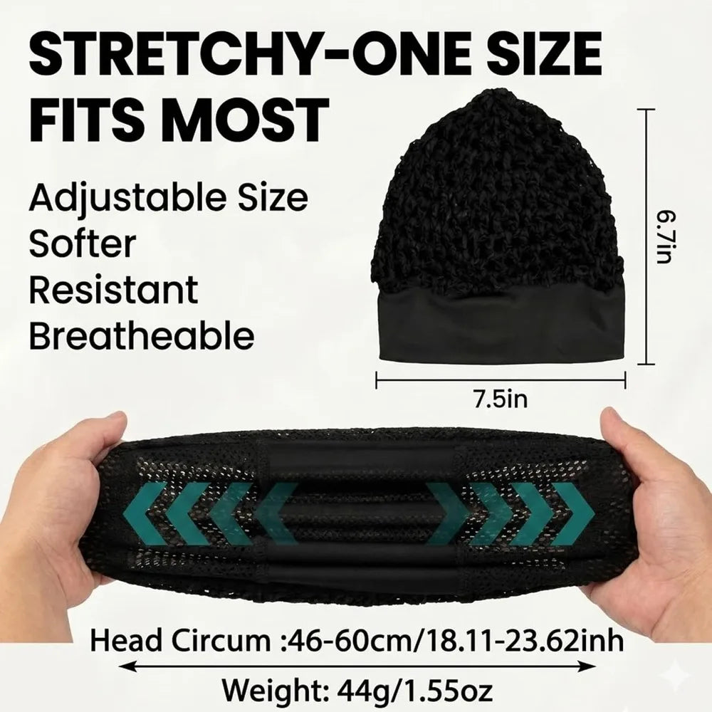 Nixie Mesh Hair Net – Stretchy Sleep Bonnet for Silk Press Sleep Hair Bonnet Nixie