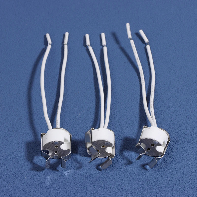 3Pcs MR16 GU5.3 Lamp Socket Holder Bracket & Silicone Cable