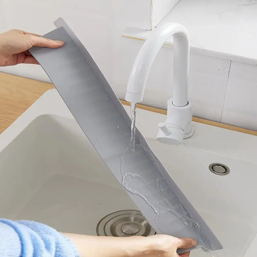Silicone Sink Splash Guard with Suction Cup – Reusable Baffle