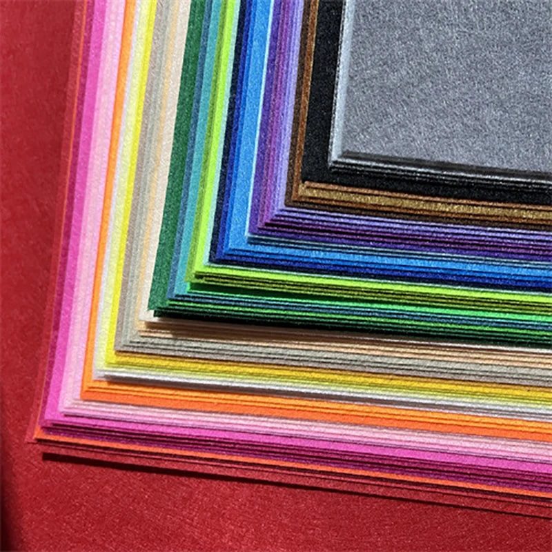 20Pcs Soft Felt Fabric Sheets – 20 Colors DIY Craft Squares Felt Fabric Sheets Nixie