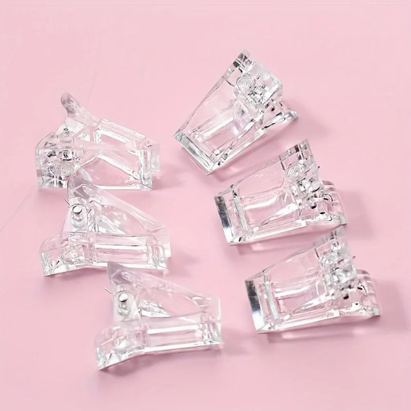 10Pcs Gel Nail Extension Builder Clamps Manicure Tool Set Nail Art Tool Set Nixie