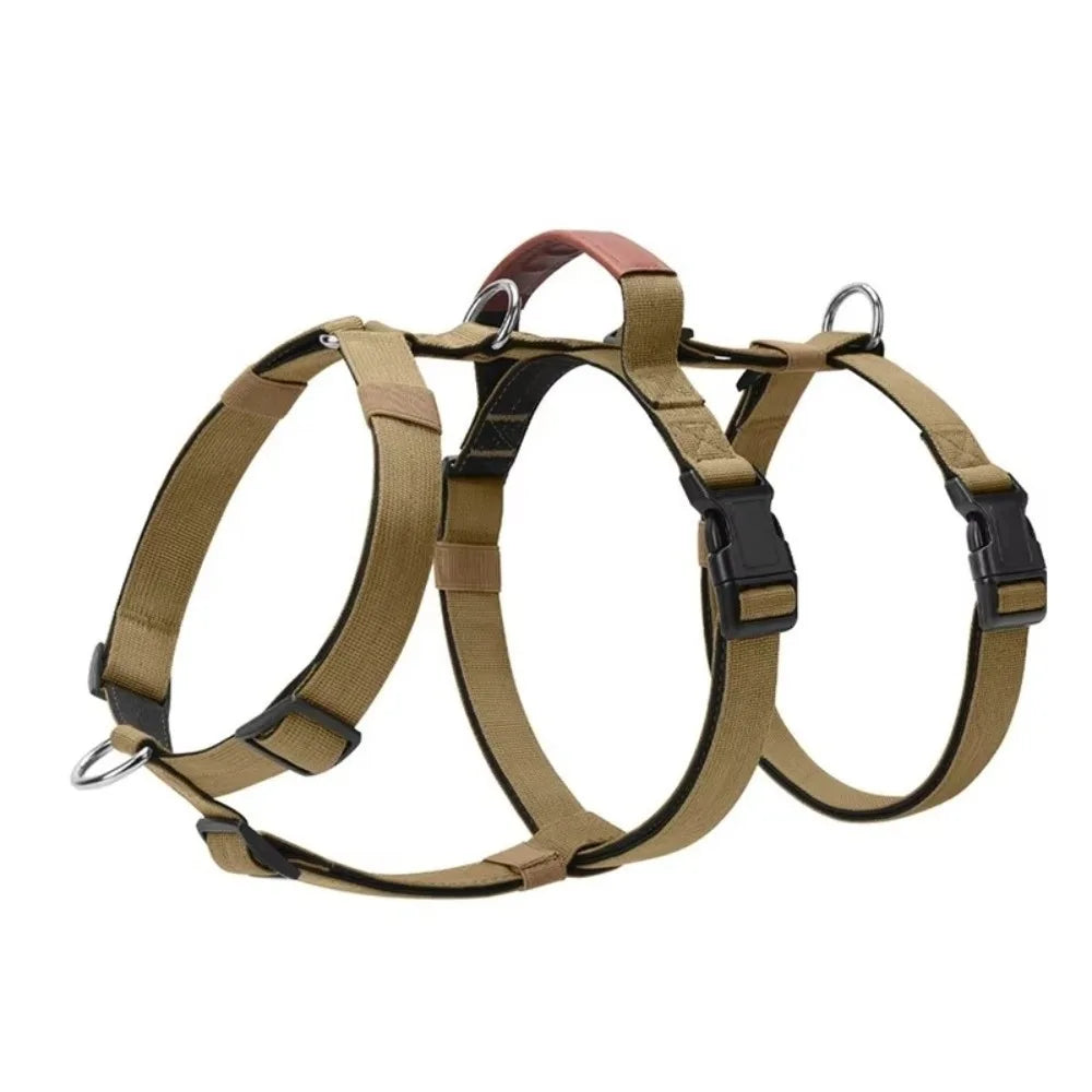 No-Pull Dog Harness Adjustable Nylon Vest for Large Dogs Dog Harness Nixie Khaki XL