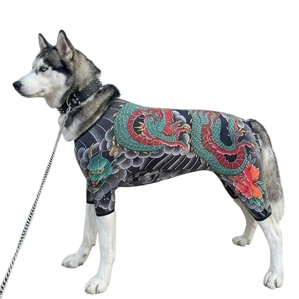 Funny Tattoo Pet Vest for Dogs & Cats | Sizes S–6XL Pet Tattoo Vest Nixie