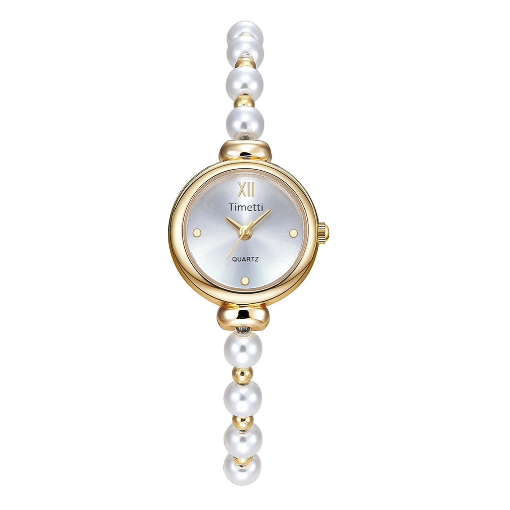 Roman Numeral Bracelet Quartz Watch – Light Luxury Style Bracelet Quartz Watch Nixie Gold