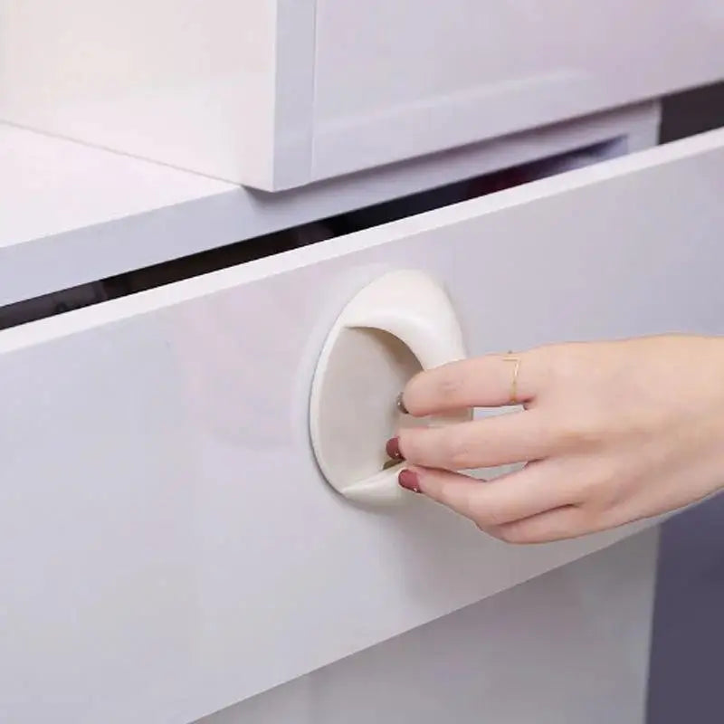 Self-Adhesive Round Cabinet Door Handles, No-Drill (4pcs) Cabinet Door Handle Nixie