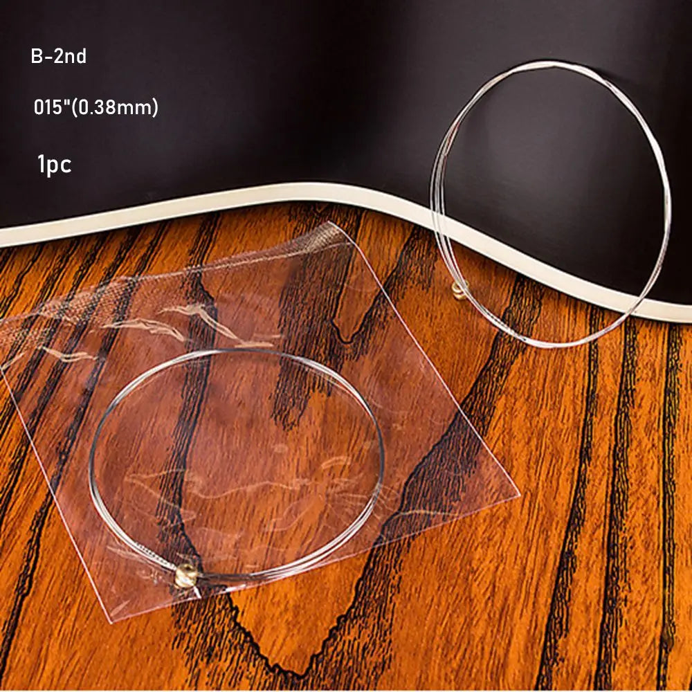 Acoustic Guitar Strings Stainless Steel & Bronze Wound – 3 Styles Guitar Strings Nixie 0.38mm 1pc B-2nd