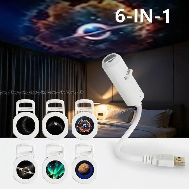 USB Starry Sky Projector Lamp 24-in-1 360° Night Light