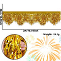 Metallic Foil Fringe Curtain 50x200cm – Party Backdrop Tassel Party Backdrop Curtain Nixie Gold 2