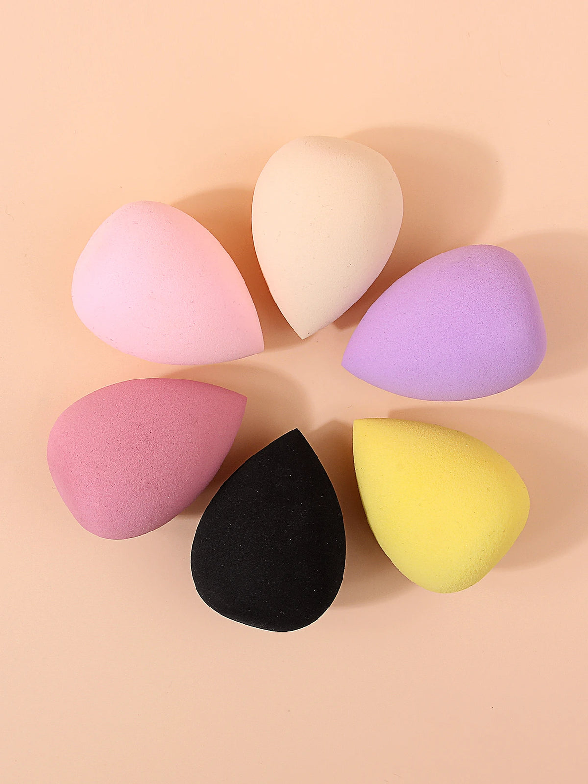 Water Drop Makeup Sponge – Wet & Dry Cosmetic Puff 6-Pack