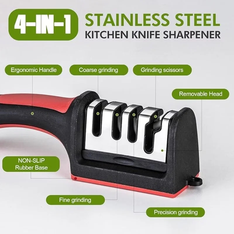 4-Stage Knife Sharpener – Tungsten, Diamond & Ceramic | Nixie Knife Sharpener Nixie