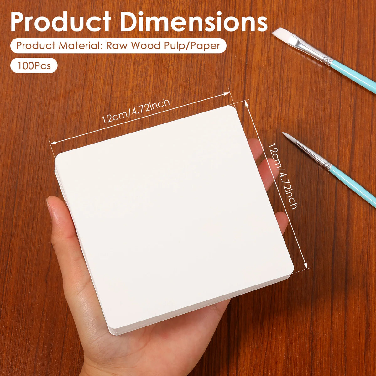 100-Sheet Square Watercolor Paper 300g – 12×12cm Art Sheets Watercolor Paper Nixie