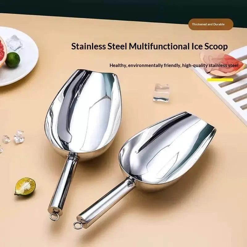 Stainless Steel Ice Scoop with Anti-Slip Handle | Kitchen & Bar Ice Scoop Nixie