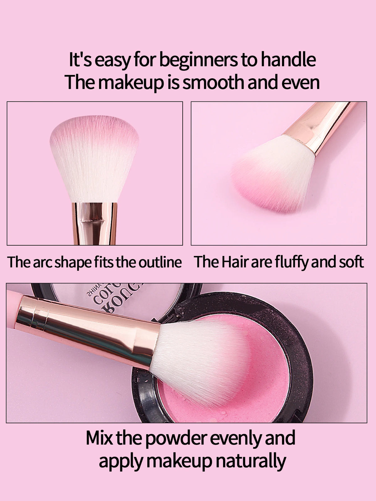 Multi-Functional Blush, Highlight & Smudge Makeup Brush Makeup Brush Nixie