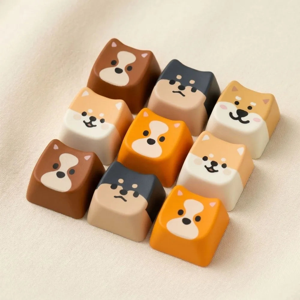 Shiba Inu Keycap Keychain Fidget Toy – Cute Dog Design Fidget Keychain Nixie