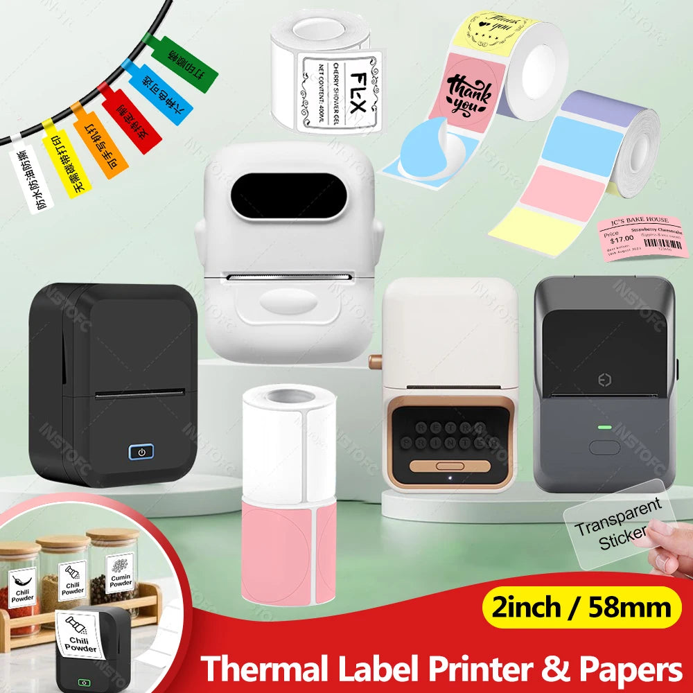 Marklife X2/P50 Bluetooth Thermal Label Printer & Sticker Papers
