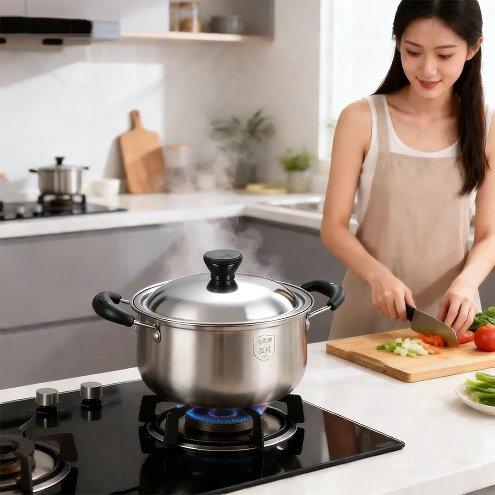 Universal Stainless Steel Pot Lid 20–30cm | Anti-Scald Wok Cover Cookware Lid Nixie