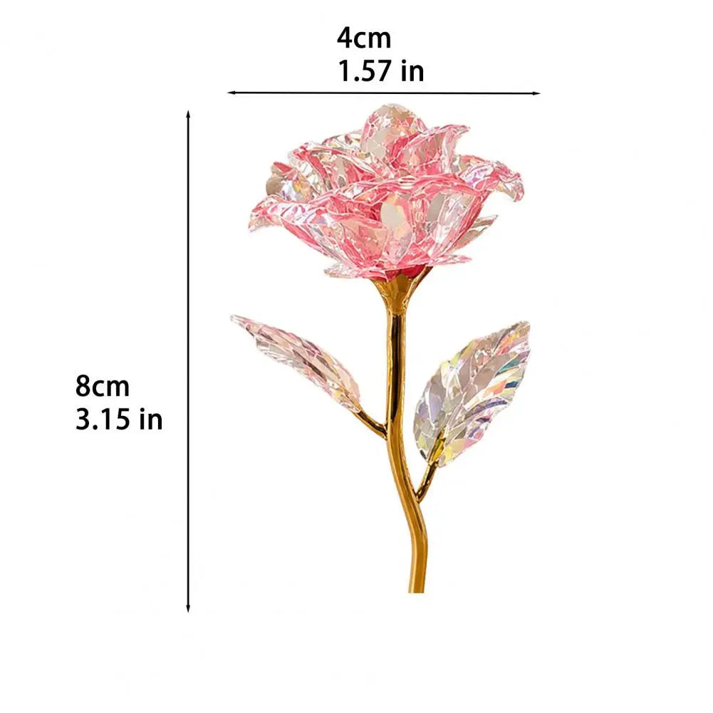 5-Pack Crystal Artificial Rose Flowers – Colorful Faux Roses Artificial Decorative Flowers Nixie