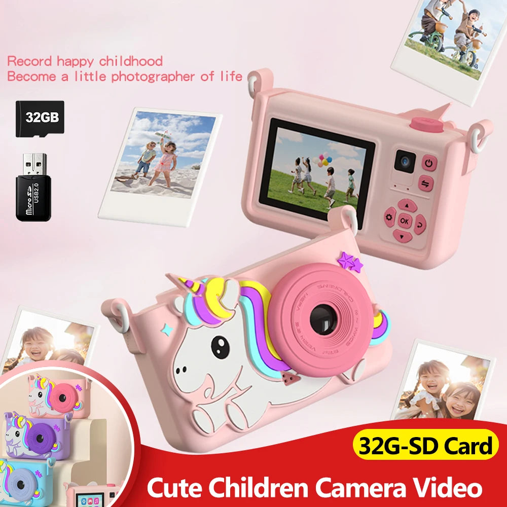 Unicorn Kids Digital Camera 1080P HD – Gift for Ages 3–12 Kids Digital Camera Nixie