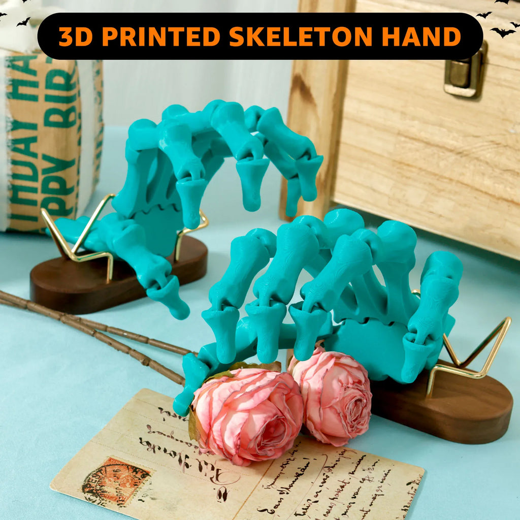 3D Realistic Skeleton Hand Model with Flexible Articulated Joints Halloween Decoration Nixie