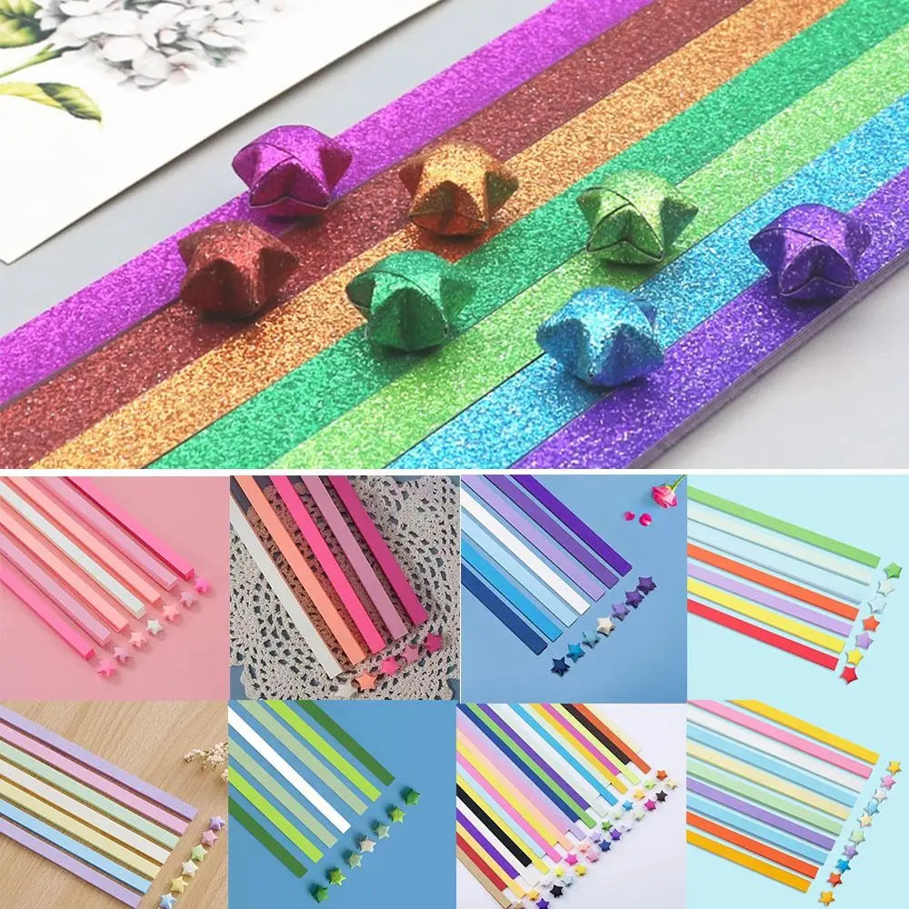 540 Sheets DIY Lucky Star Origami Paper Strips – Colorful Crafts
