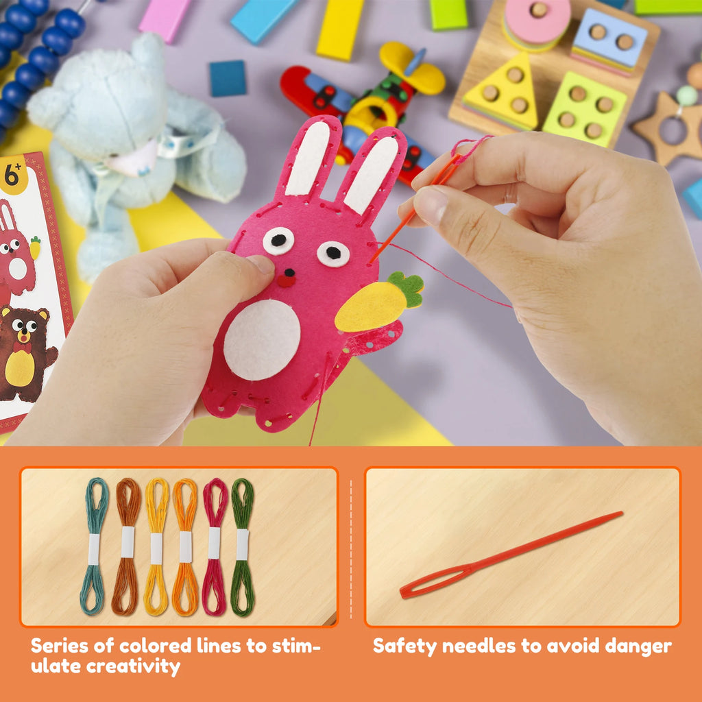 Cute Animal DIY Sewing Kit for Kids – Beginner Craft Set Kids Sewing Craft Kit Nixie
