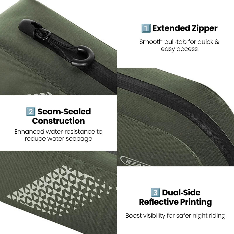 TPU Bike Top Tube Bag – Waterproof Ultralight Frame Bag Bicycle Frame Bag Nixie