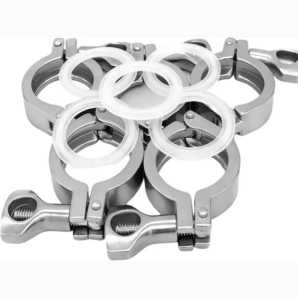 SS304 Stainless Steel Tri Clamp Fitting with Silicone Gasket Pipe Clamp Fitting Nixie