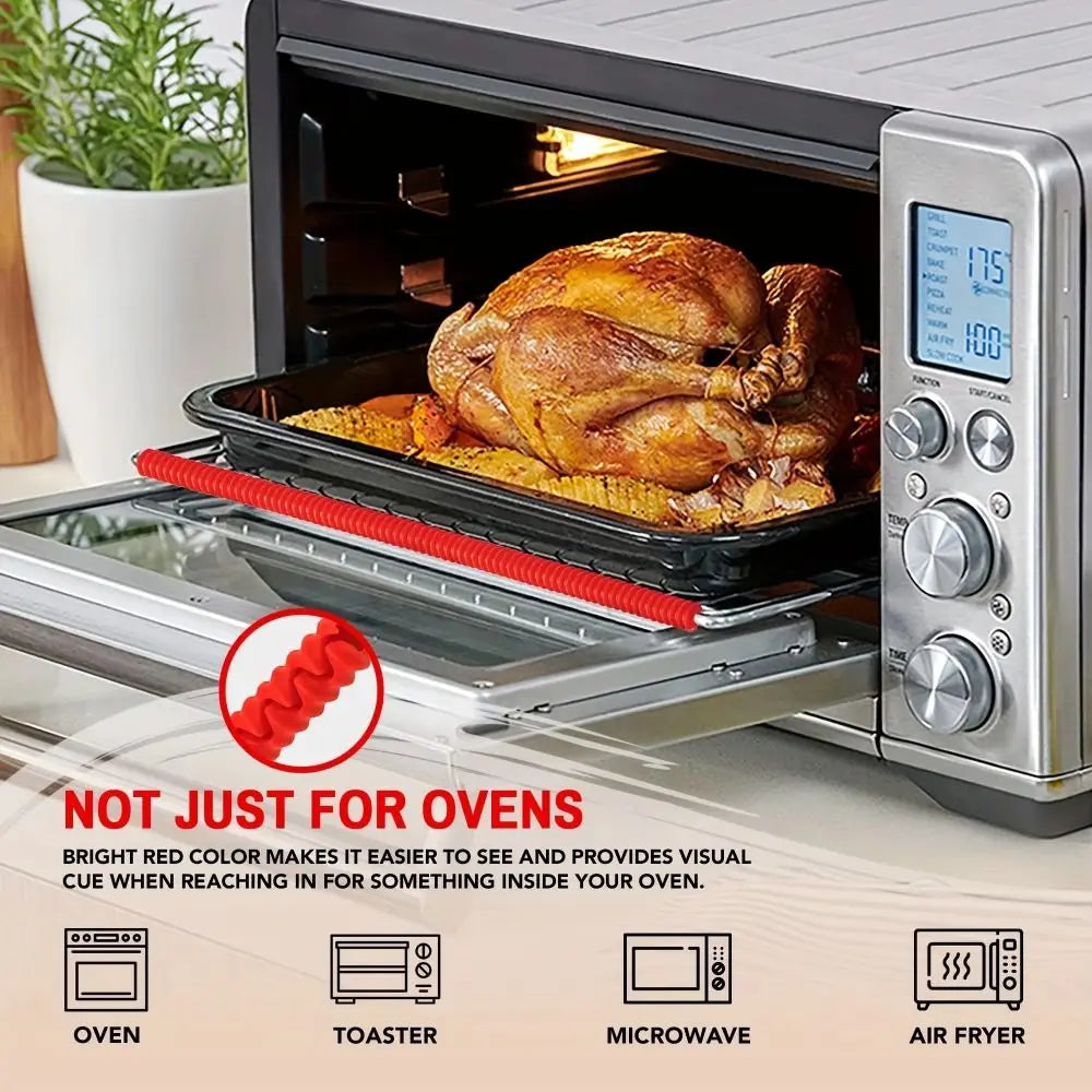 2Pcs Silicone Oven Rack Protectors – Heat-Resistant Edge Covers