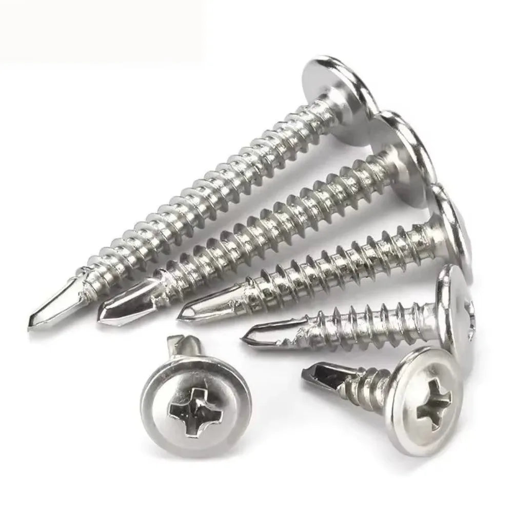 50PCS 410 Stainless Steel Self-Tapping Screws Phillips Truss Head Self-Tapping Screws Nixie