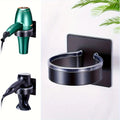 No-Drill Wall Mounted Hair Dryer Holder – Metal Bracket Hair Dryer Holder Nixie black