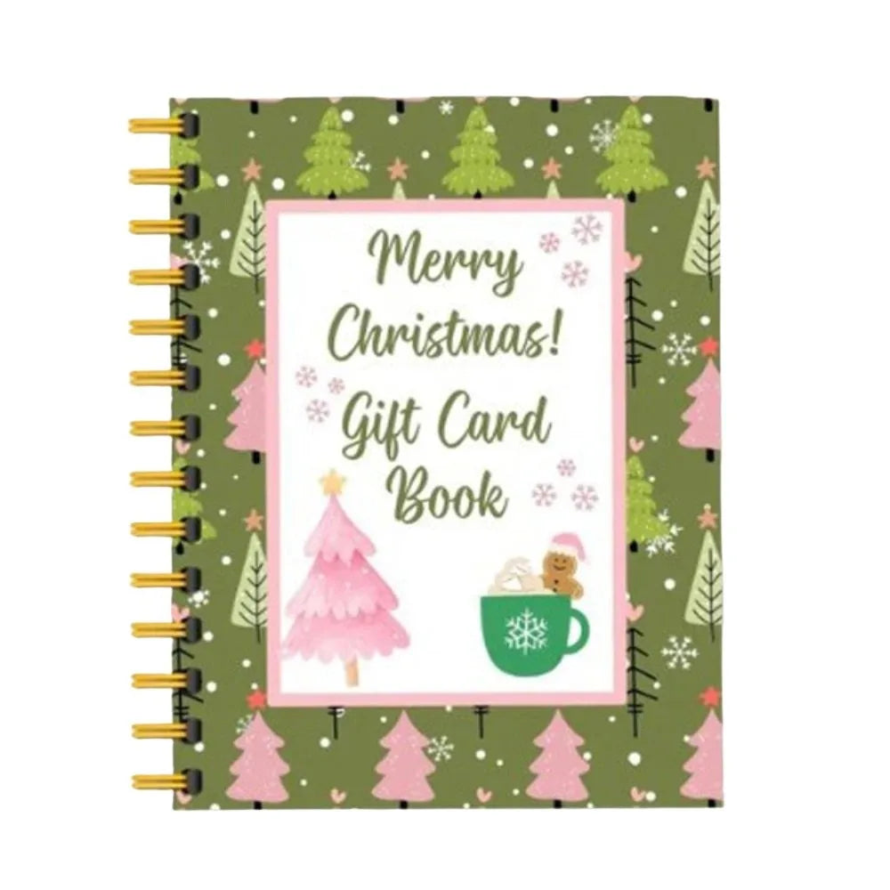 Spiral-Bound Christmas Gift Card Book – DIY Multicolor Paper
