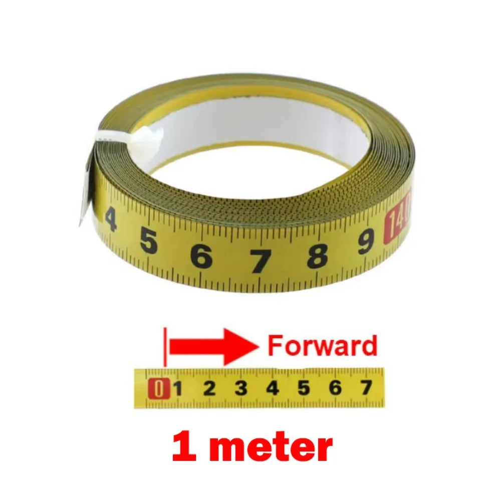 Self-Adhesive Metric Steel Tape Measure 1–5M | Miter Track Adhesive Tape Measure Nixie 1meter Forward