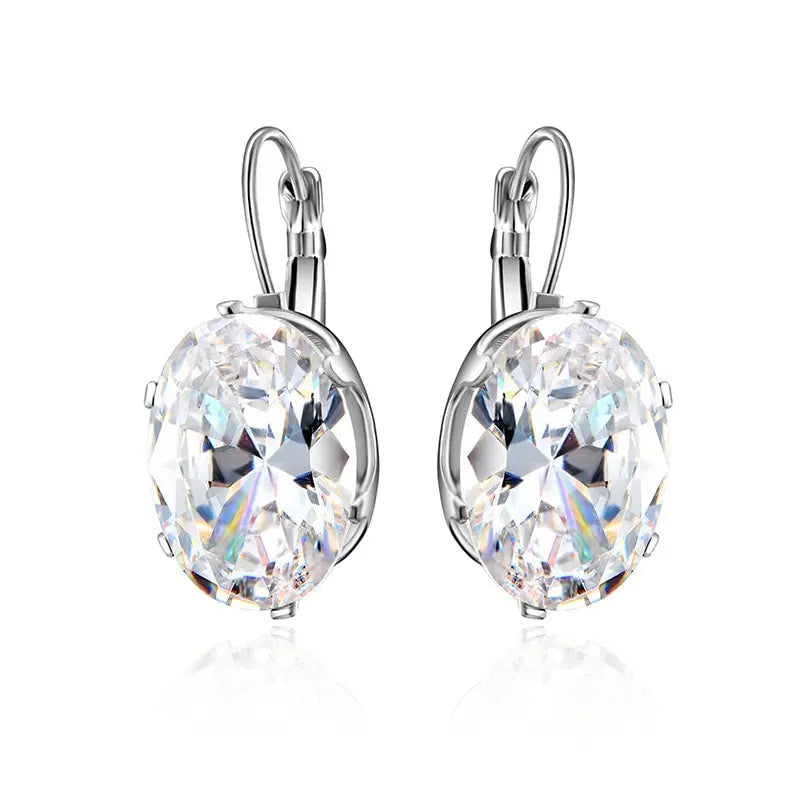 Women's Large Zircon Drop Earrings – Crystal Statement Jewelry Drop Earrings Nixie