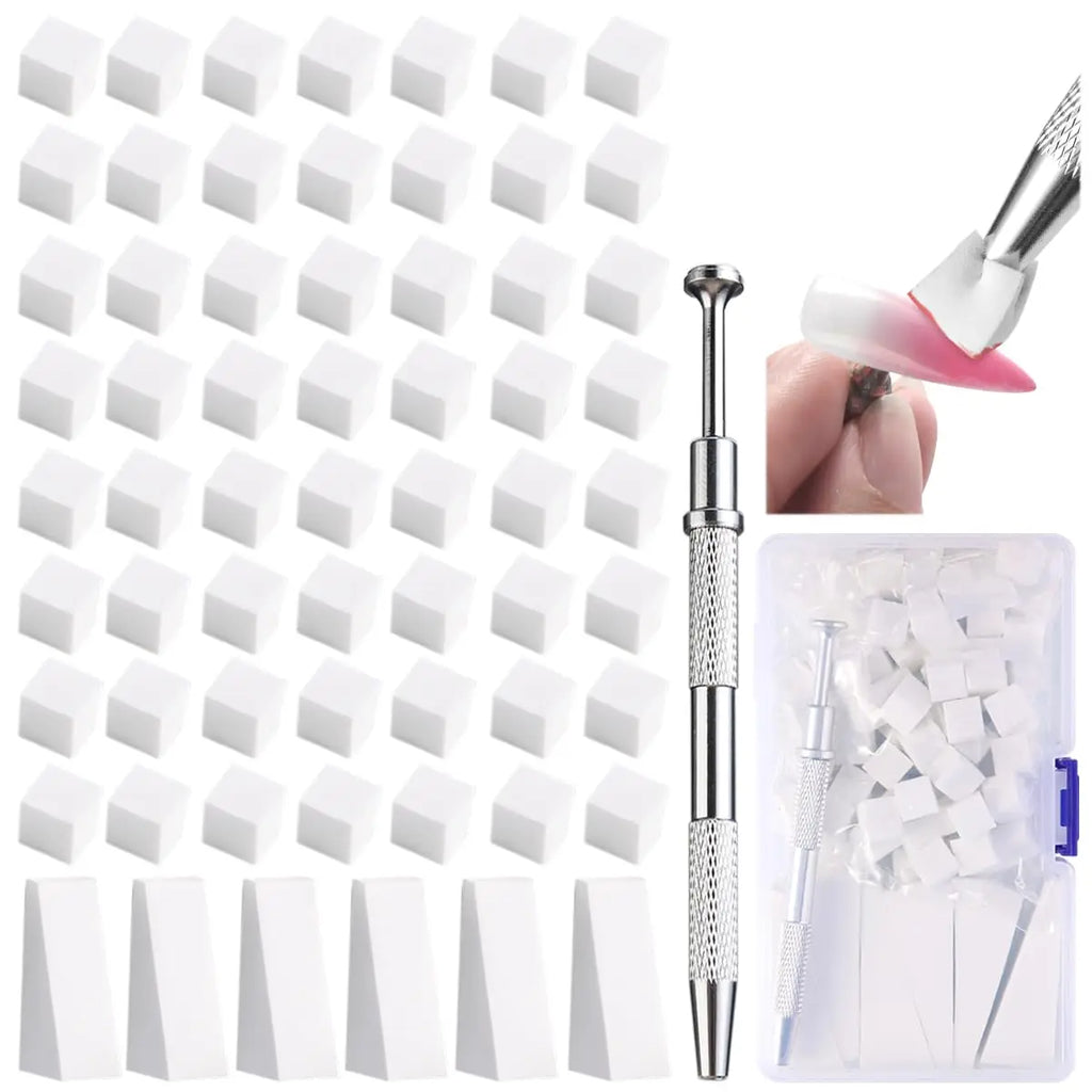 100Pcs Gradient Nail Art Sponges – Ombre Manicure Tool Set Nail Art Sponge Nixie White Sponges