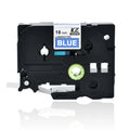 TZe-241 18mm Compatible Brother P-Touch Label Tape – 21 Colors Label Maker Tape Nixie White on Blue