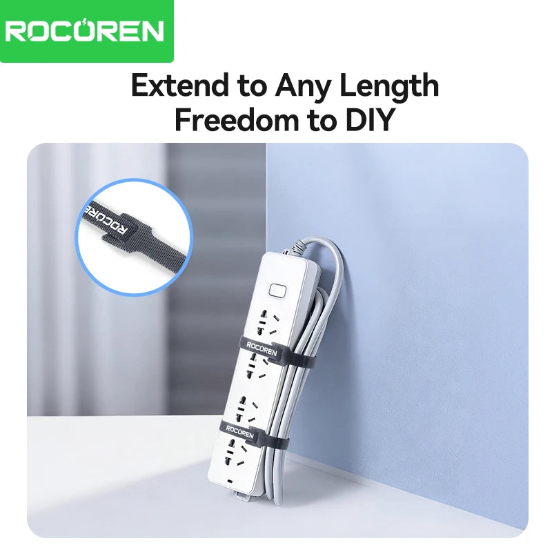Rocoren 40Pcs Cable Organizer Wire Winder & Cord Ties