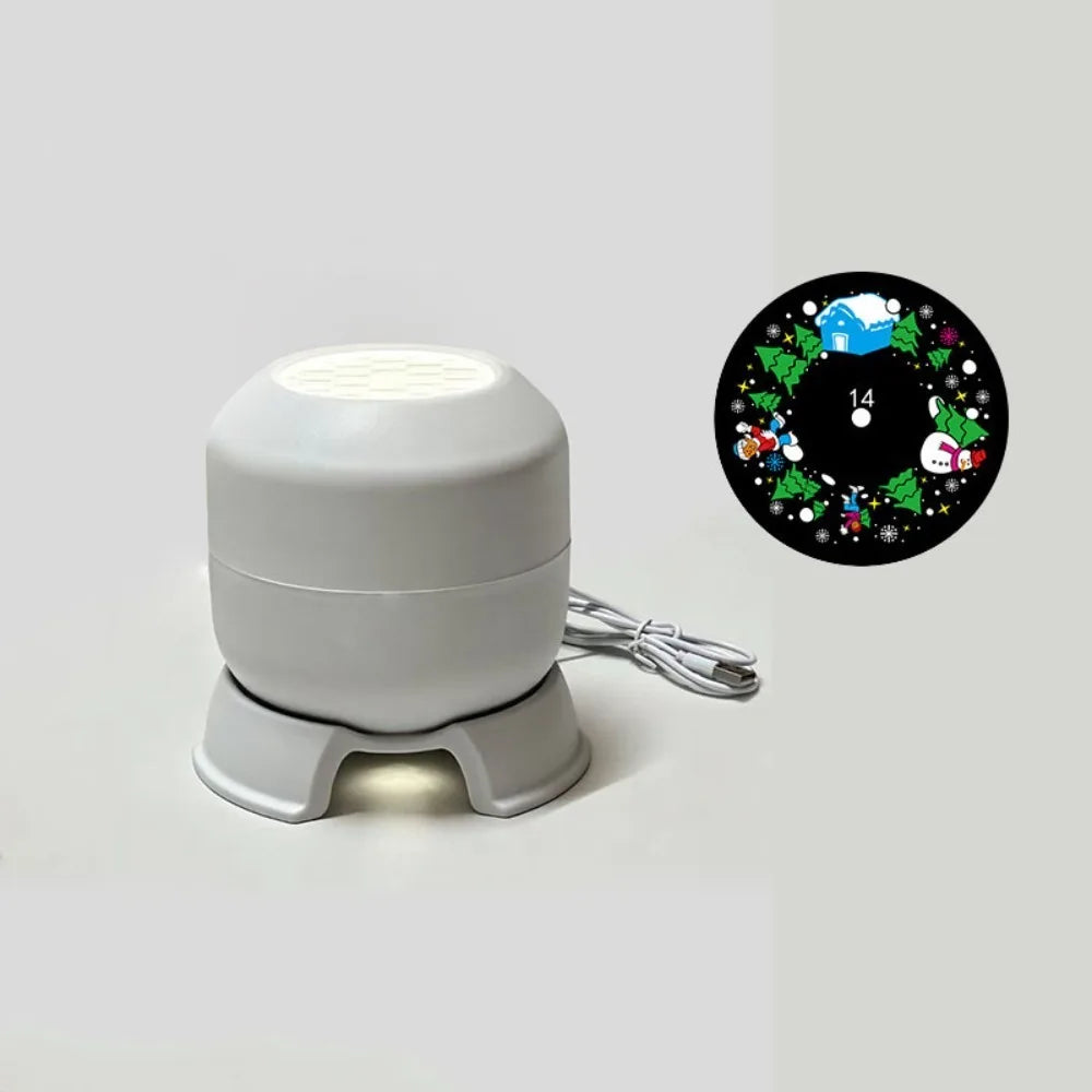 USB Rotating Ocean & Snowflake LED Projection Night Light Lamp